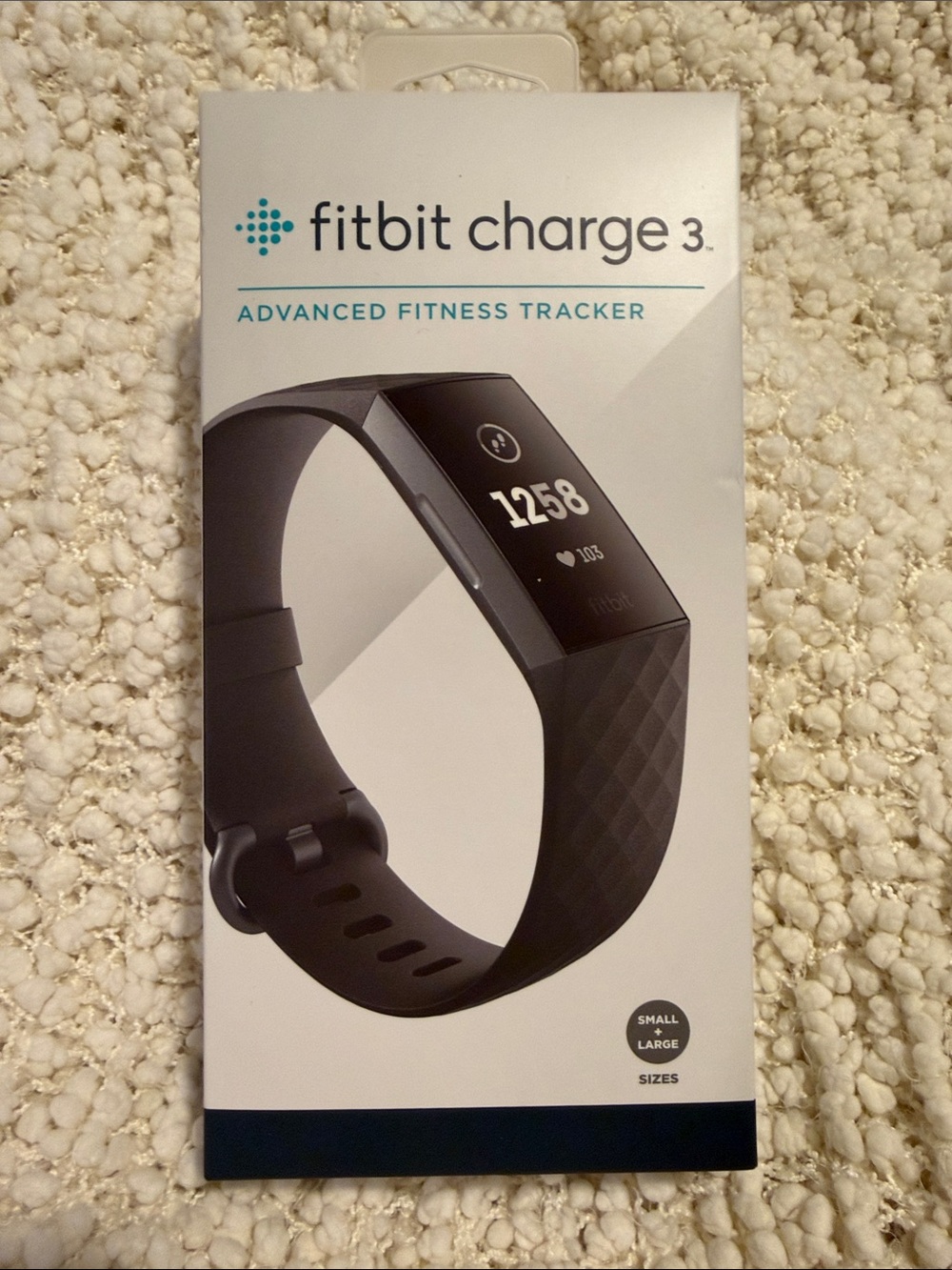 NWT Fitbit Charge 3 - Black Fitness Tracker with Textured Band